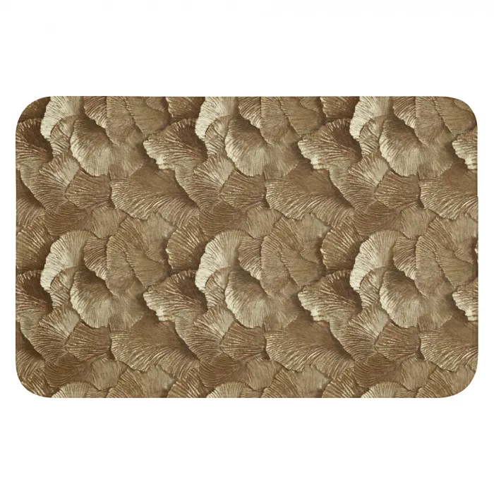 Organisch - Patroon - Bladeren - Goud Badmat klein 997 -3d