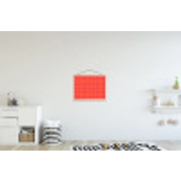 Modern - Stippen - Oranje textielposter latten blank klein 122 -kinderkamer