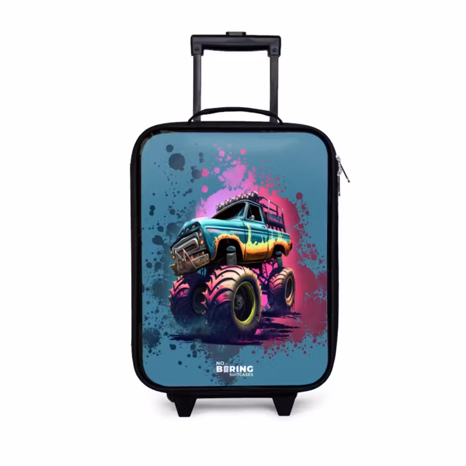Kinderkoffer - Zwart - Monster Wheels