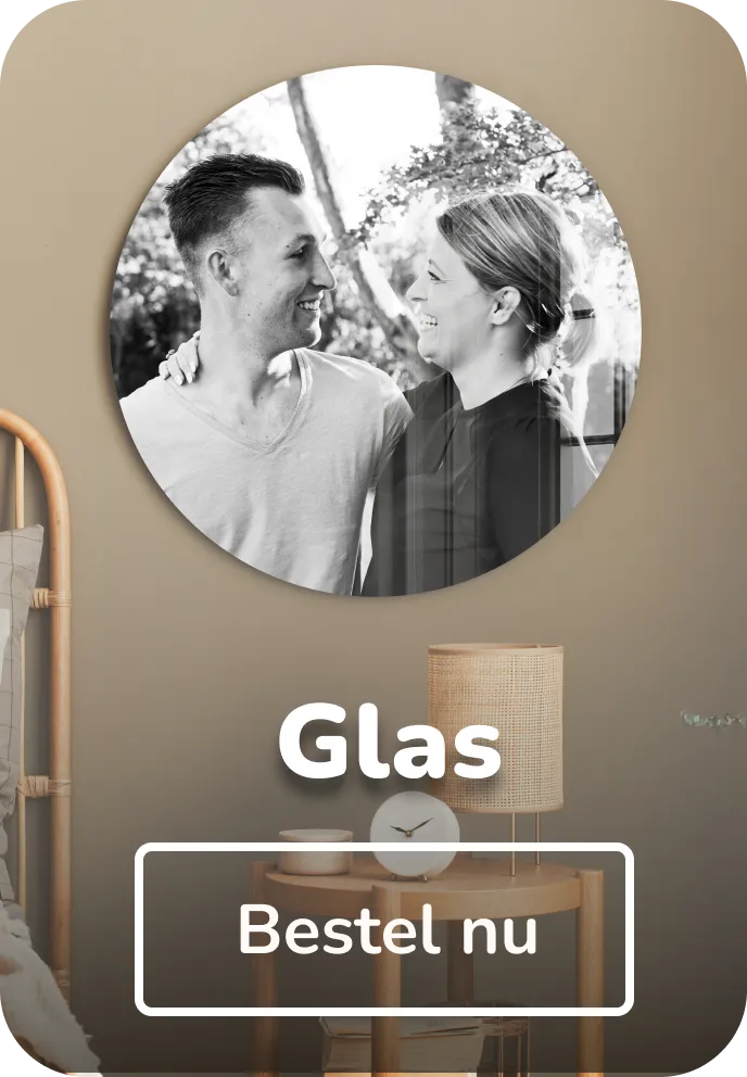 Foto op muurcirkel glas