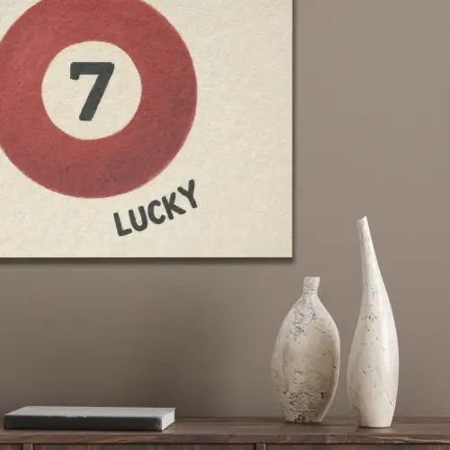 Cirkel - Zeven - Lucky - Rood PET vilt klein -sfeer6_closeup