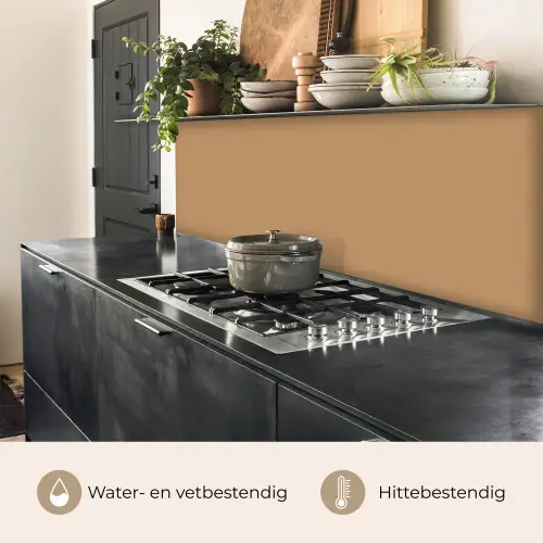 Bruin - Effen print keuken achterwand 2 middel 871 -usp_NL