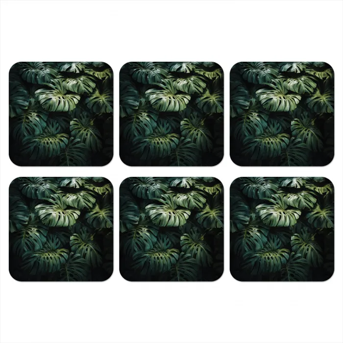 Plant - Monstera - Lichtinval onderzetter kurk middel -3d