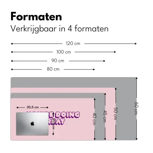 You're doing great - roze - 3D Muismat XXL klein -sfeer5