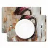 Vrouw - Verflook - Portret - Modern Placemat vinyl groot -zzsfeer2_Kitchenyeah-website