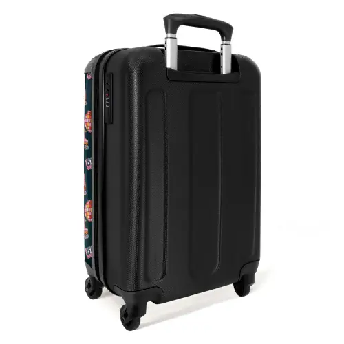Retro disco 70s patroon kleurrijk NBS - Handbagage koffer - Volwassenen Unisex middel -achterkant