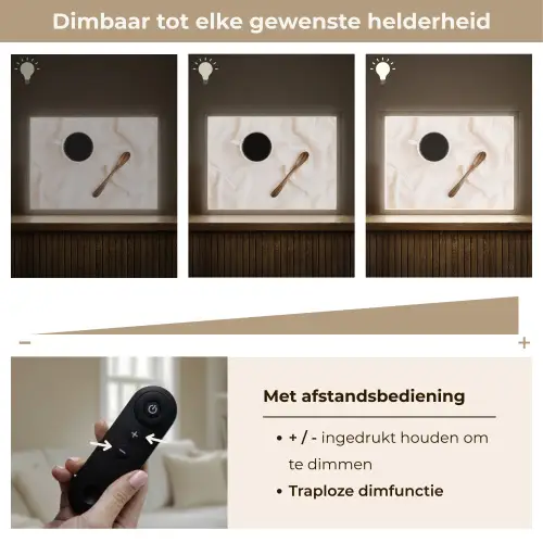 Koffie - Lepel - Mok Light Box met batterij (Wandlamp) middel -USP_dimbaarNL
