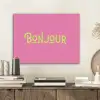 Roze - Groene Bonjour - art-deco PET vilt klein -sfeer1