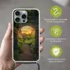 Poort - Planten - Zonsondergang Hoesje iPhone 16 Pro Max met koord klein -sfeer2_NL