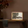 Eiland - Palmboom - Zee Light Box met kabel (Tafellamp) klein -sfeer4