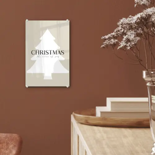 Kerstboom - Japandi - Christmas - Beige plexiglas 5mm klein -sfeer5