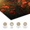 Klaprozen - Rood - Heuvels - Landschap poster papier klein -closeup_NL