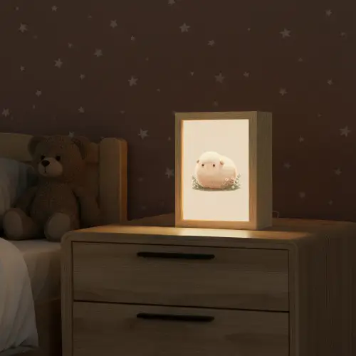 Schaap - Beige - Bloemen Light Box met kabel klein -sfeer1_kind