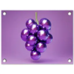 Druif - Disco - Glitter - Paars tuinposter los doek klein -3d