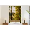 Bos - Pad - Bomen - Groen - Zon - Natuur fotobehang vinyl groot -bed