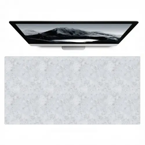 Grijs - Terrazzo-effect - Beton Muismat XXL klein 681 -zzz3d