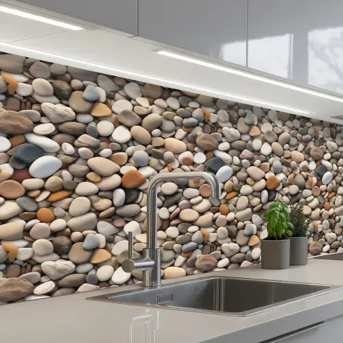 Matte - Lichte - Stenen keuken achterwand 2 middel 871 -3d_schuin