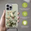Gele kuifkaketoe - paradijsvogelbloemen - Groen Hoesje iPhone 16 Pro Max met koord klein -sfeer2_NL