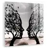 Bomen - Gezicht - Bladeren - Moderne kunst plexiglas 5mm klein -zzzproduct_nieuw