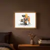 Drumstel - Oranje - Zwart - Aquarelverf Light Box met batterij (Wandlamp) middel -sfeer4