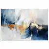 Goud - Blauw - Watercolor - Kunst - Modern poster papier klein -3d