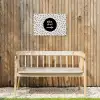 Geluk zit in 't zonnetje - Quotes - Tekst - Zomer Tuinposter op houten frame 2 cm dik klein -sfeer4