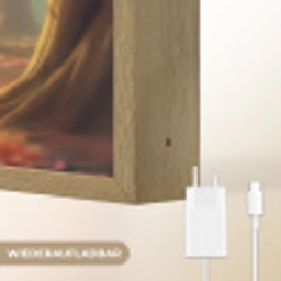 Eenhoorn - Bos - Kleurrijk - Bloemen - Meiden Light Box met batterij (Wandlamp kind) middel -USP_websiteoplaadbaarDE