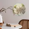 Bloesems - Wit - Zonnestralen -  Bloemblaadjes Akoestische PET Vilt - Rond klein -sfeer3