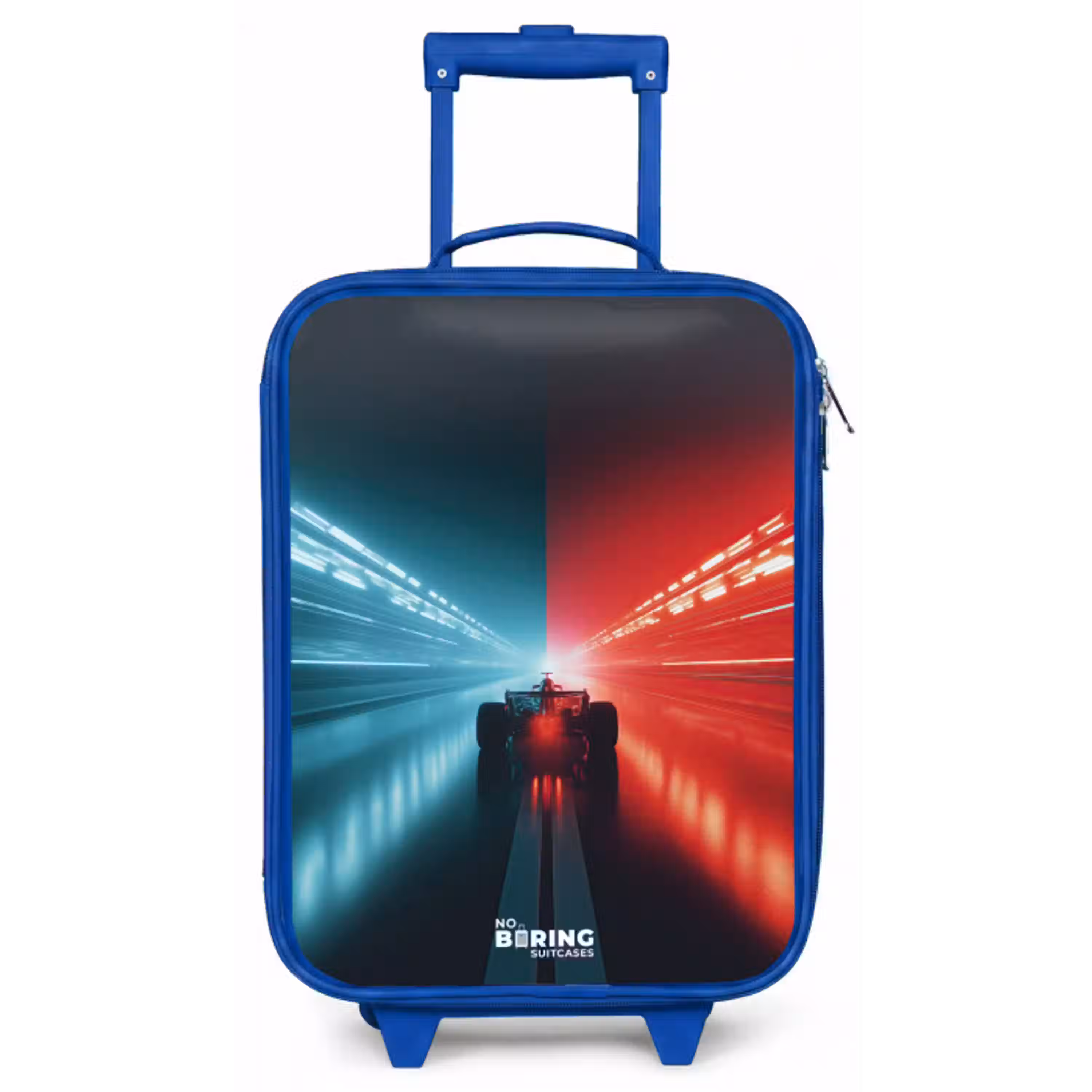 Baan - Raceauto - Neon - Rood Kinderkoffer - Blauw klein -zz3dotto