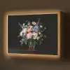 Pastel - Bloemen - Glazen - Vaas Light Box met batterij (Wandlamp) middel -z3d_website