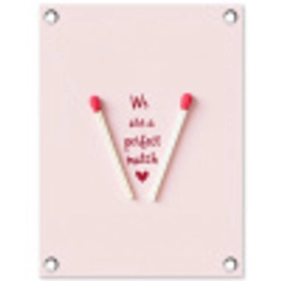 Perfect - Minimalistisch - Valentijn tuinposter los doek klein -3d