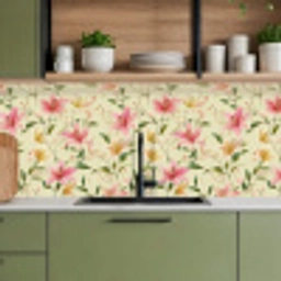 Lelies - Sereen - Kleurrijk keuken achterwand 2 middel 871 -sfeer3