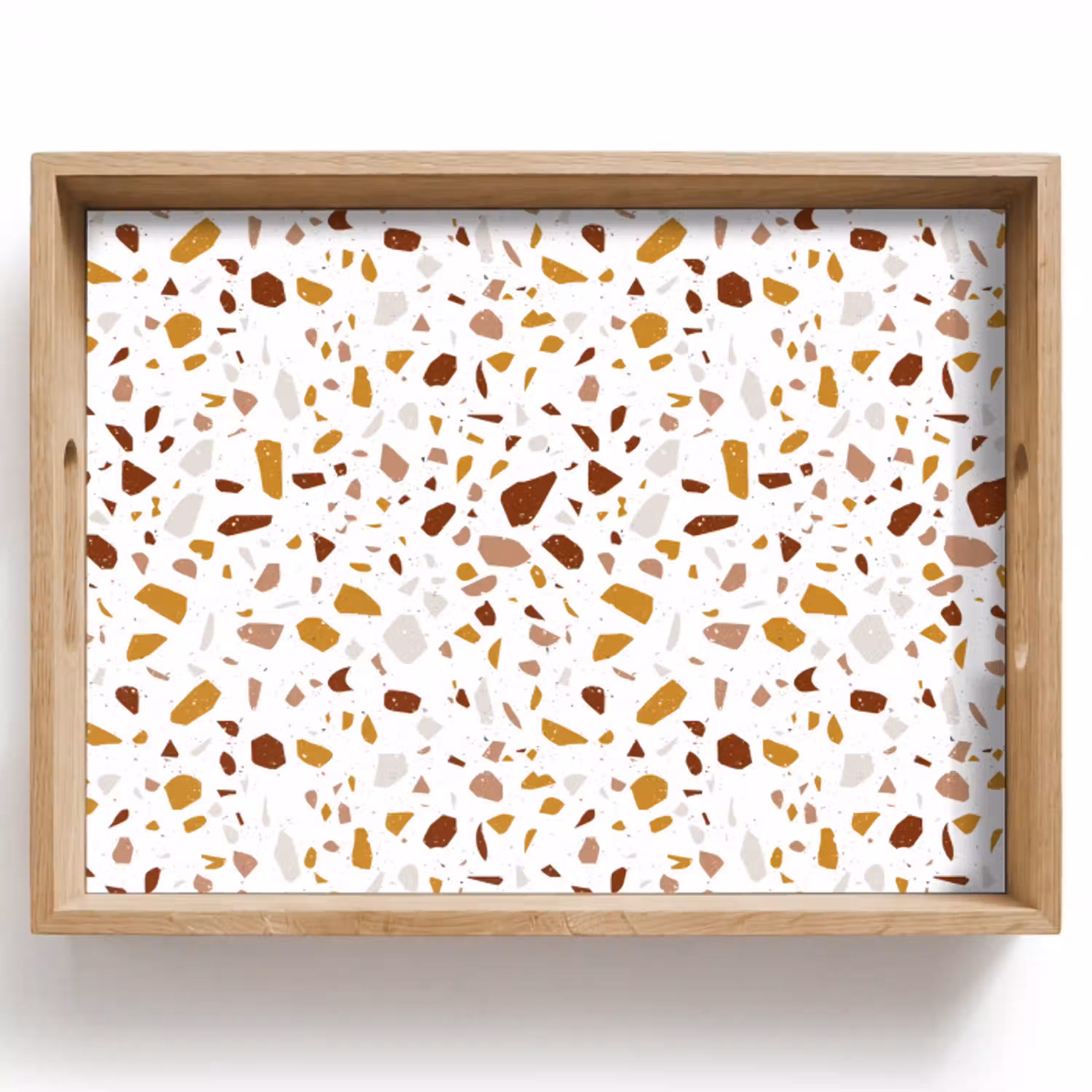 Terrazzo -  Patroon - Wit - Urban Dienblad Rechthoek middel 911 -z3d_shopping