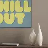 Chill out - Geel - Blauw PET vilt klein -sfeer6_closeup