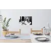 Relaxt - Bad - Zwart - Wit Muursticker klein -eettafel