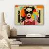 Meisje - Zonnebril - Kat - Retro canvas 2cm klein -sfeer6