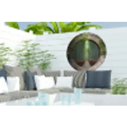 Bamboe - Bos - Japans - Doorkijk Wandcirkel tuinposter met ringen klein -buiten2