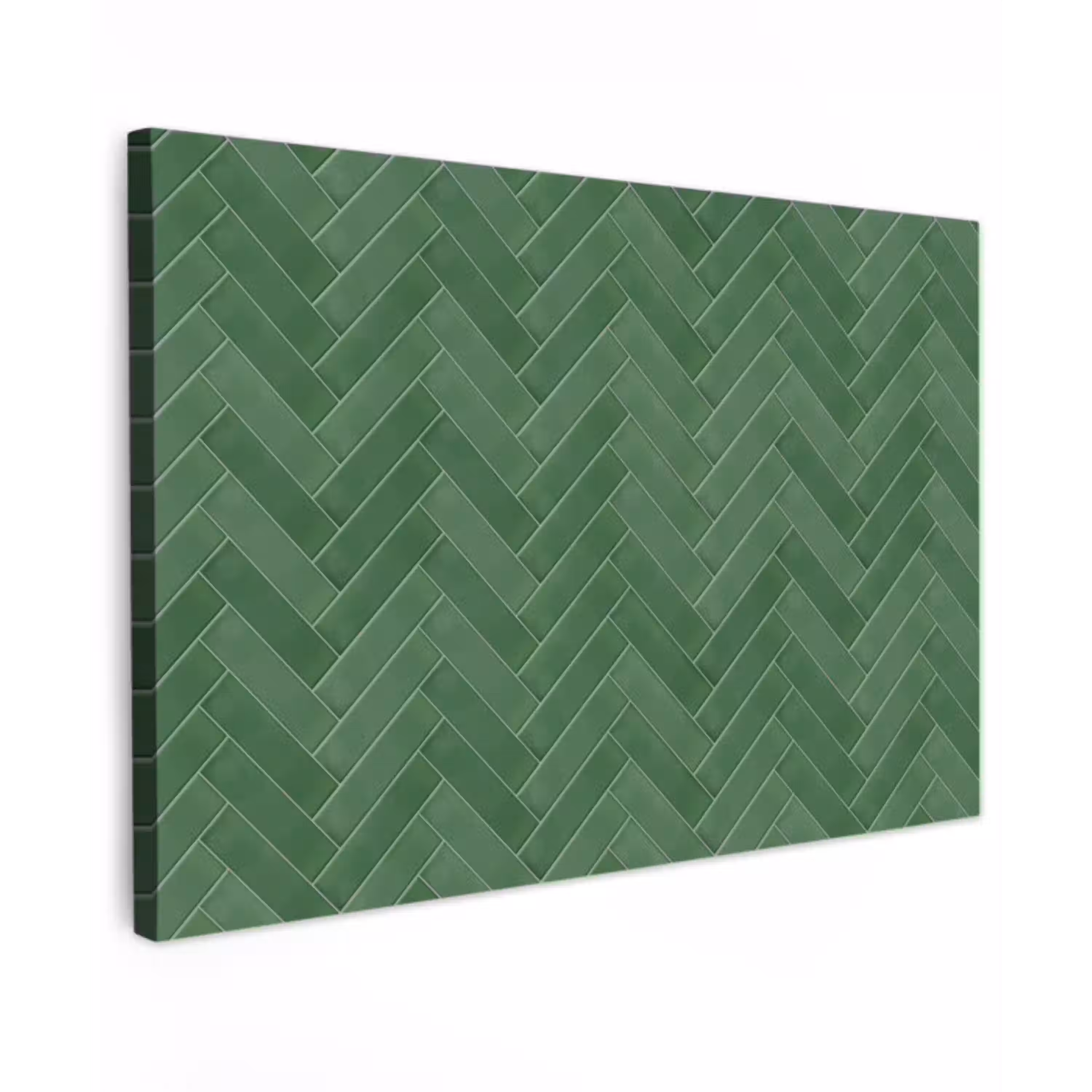 Visgraat - Wandtegel - Bosgroen canvas 2cm klein 34 -z3d