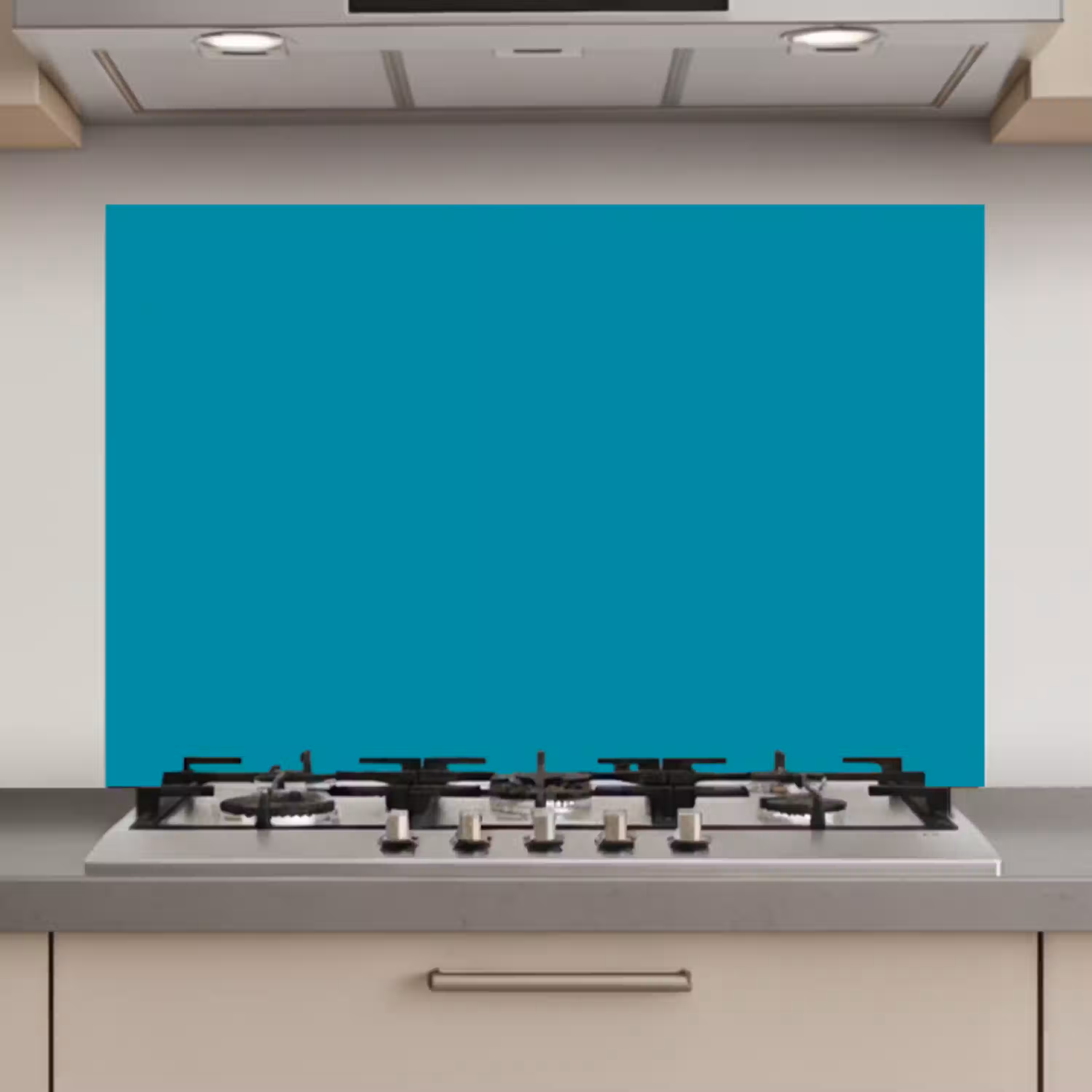 Blauw - Effen kleur keuken achterwand spatscherm klein 900 -3d_website