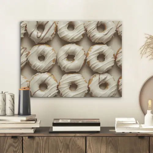 Donuts - Chocolade - Wit - Beige PET vilt klein -sfeer1