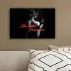 Wijn - Vrouw - Neon - Quote canvas 2cm klein -sfeer3