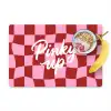 Pinky up - Geblokt - Bordeauxrood Placemat vinyl groot -zzzproduct_Kitchenyeah-website