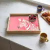 Zebra - Pink - Verf Dienblad Rechthoek middel -sfeer2