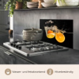 Sinaasappel - Stilleven - Water - Zwart - Fruit keuken achterwand spatscherm klein -usp_DE