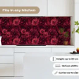 Dahlias - Bloemen - Rood keuken achterwand 2 middel 871 -sfeer4_UK