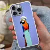 Papegaai - Koksmuts - Vogel - Leuk Hoesje iPhone 16 Pro Max met koord klein -sfeer3