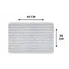 Bakstenen - Geverfd - Wit - Minimalistisch Placemat vinyl groot 368 -specs