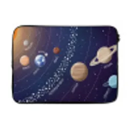 Planetenstelsel - Ruimte - Illustratie laptophoes neopreen klein -3d