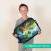 Schildpad en dino bij waterval in tropisch bos Kinderkoffer - Zwart klein -sfeer4_NL