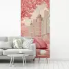 City - Car - Pink fotobehang vinyl groot -woonkamer